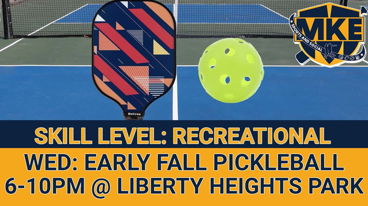 Wednesday Early Fall Co-Ed Doubles Pickleball (7 Weeks) [RECREATIONAL]