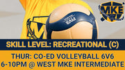 Thursday Winter 6v6 Co-Ed Indoor Volleyball (6 Weeks) [RECREATIONAL (C)]