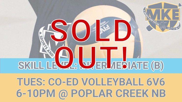 Tuesday Winter 6v6 Co-Ed Indoor Volleyball (6 Weeks) [INTERMEDIATE (B)]
