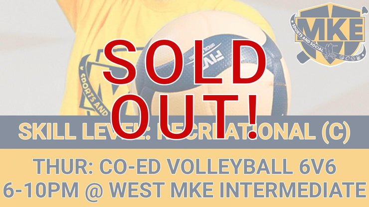 Thursday Winter 6v6 Co-Ed Indoor Volleyball (6 Weeks) [RECREATIONAL (C)]
