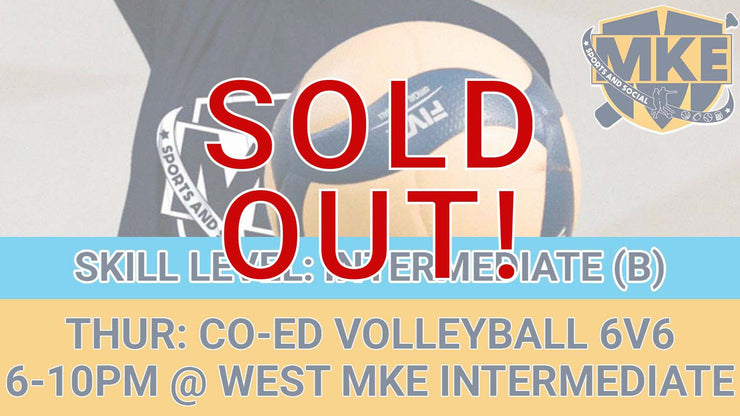 Thursday Winter 6v6 Co-Ed Indoor Volleyball (6 Weeks) [INTERMEDIATE (B)]